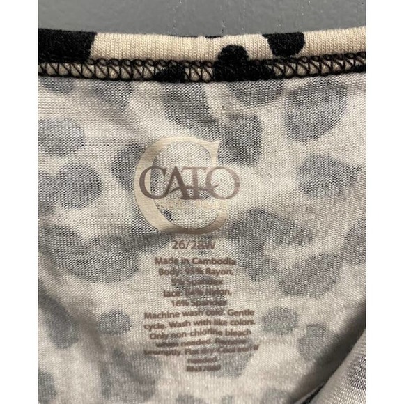 Cato Leopard Print Cami with Lace, Sz 26/28 - Picture 3 of 5